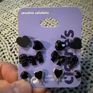🌟 3/$20 Eligible - NWT Black Mixed Stud Earring Set - Sensitive Solutions